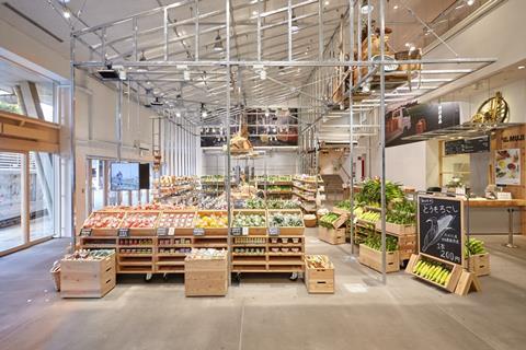 Muji Yurakucho – general view of fruit and vegetable market